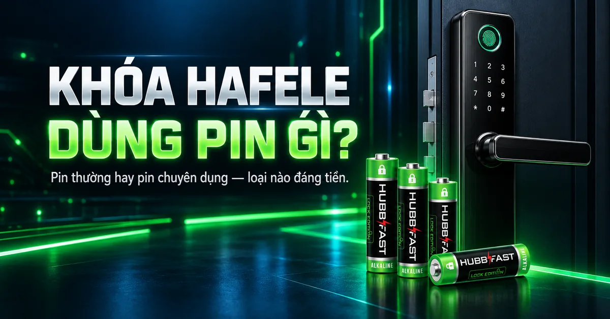 Pin cho khóa Hafele - chọn pin AA Alkaline chống rò rỉ HubbFast Lock Edition