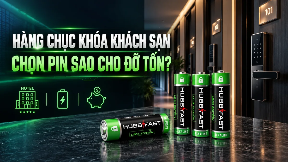 Chọn pin cho hàng chục khóa cửa khách sạn bằng HubbFast Lock Edition