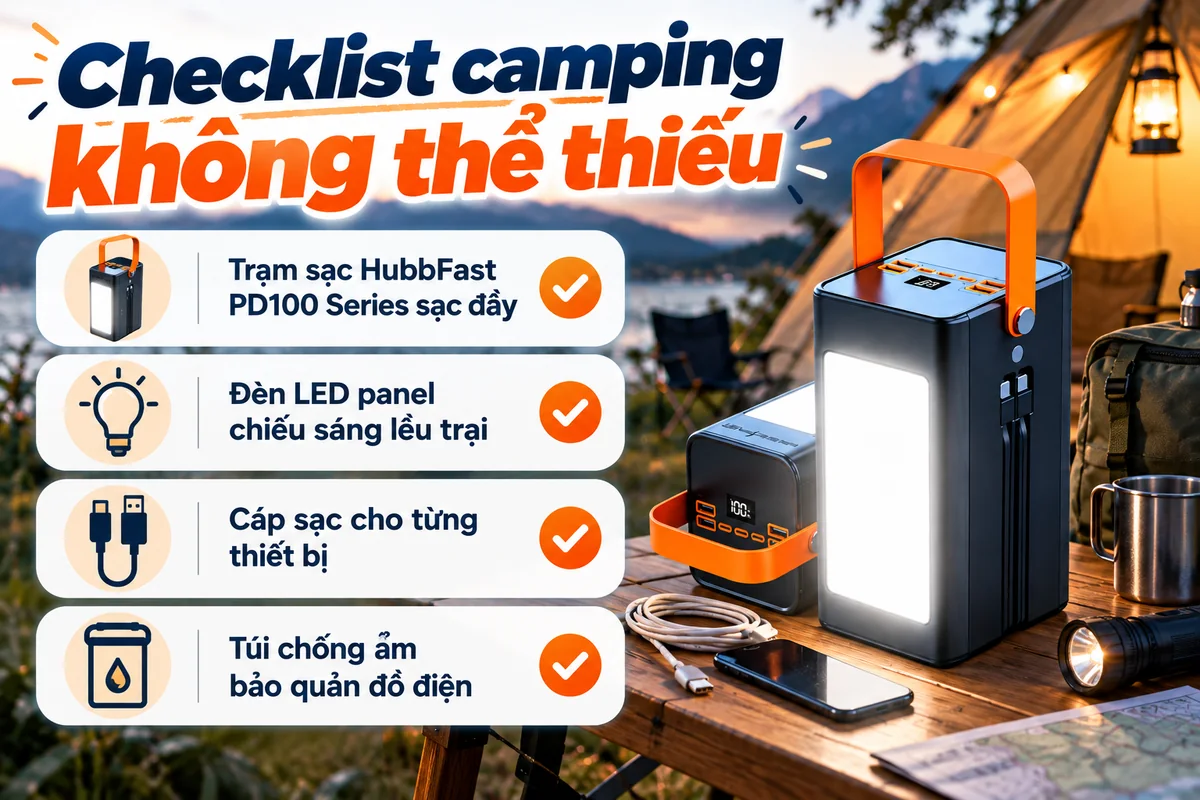 Checklist camping không thể thiếu – HubbFast
