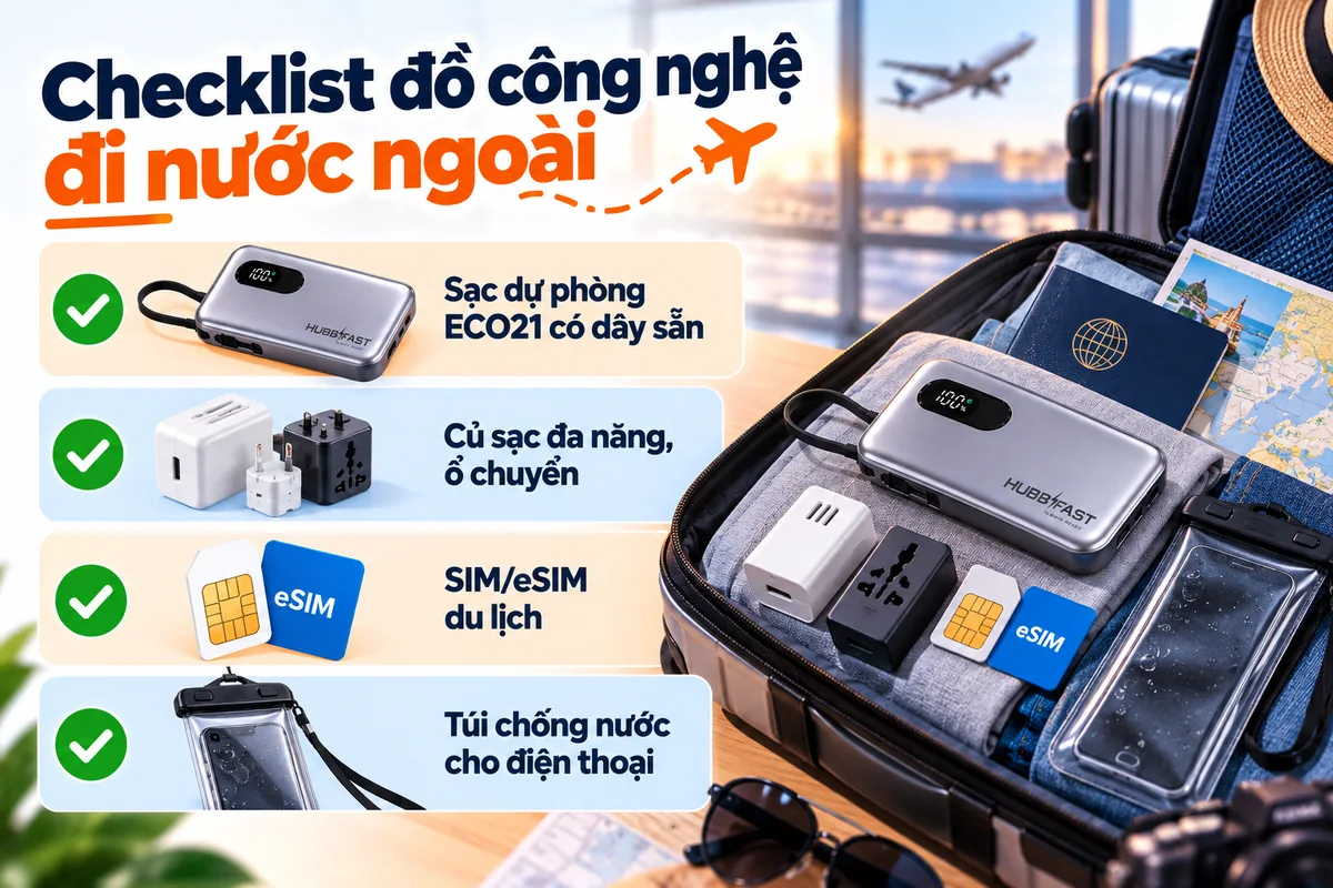 Checklist đồ công nghệ đi nước ngoài – HubbFast