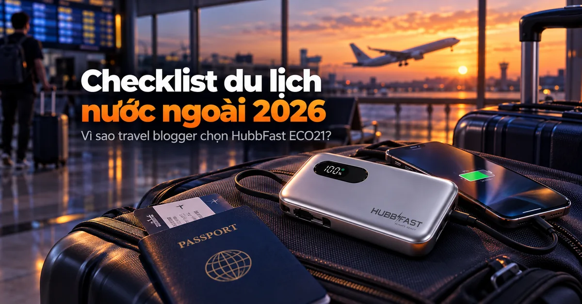 Checklist du lịch nước ngoài 2026 – Vì sao travel blogger chọn HubbFast ECO21?