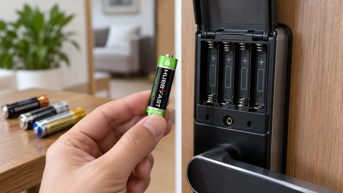 Chọn viên pin AA HubbFast Lock Edition phù hợp lắp vào khóa cửa thông minh