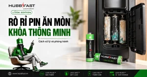 Khóa thông minh bị rò rỉ pin ăn mòn - pin HubbFast Lock Edition chống rò rỉ