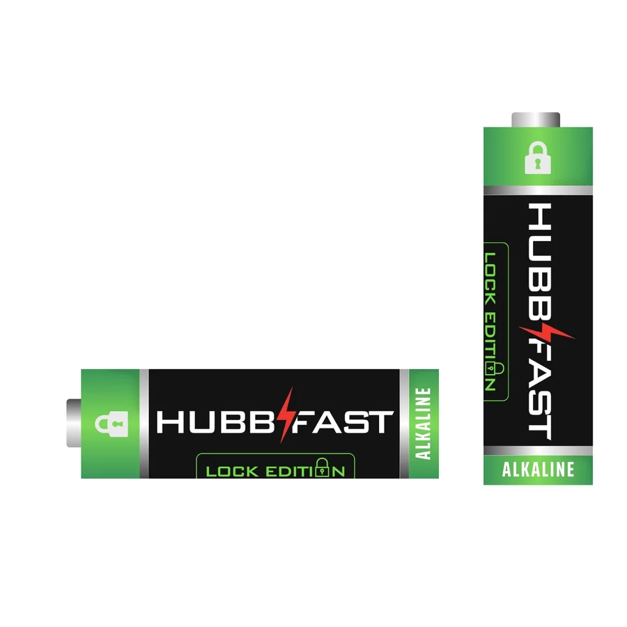 Khóa vân tay, mã số, thẻ từ và pin AA HubbFast Lock Edition