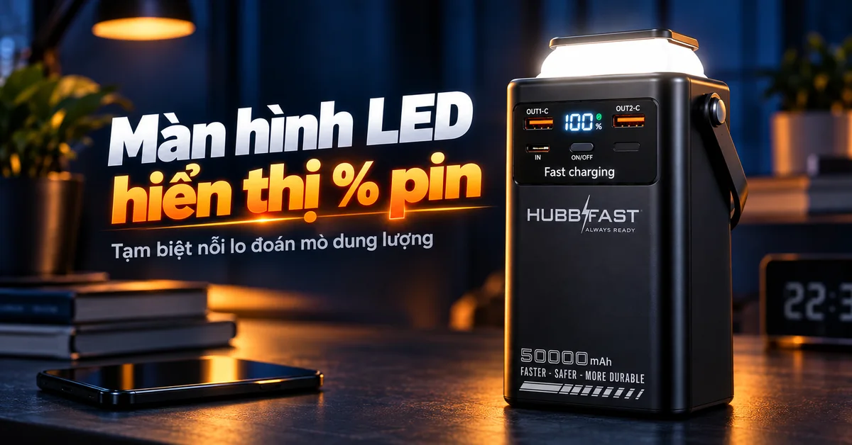 Màn hình LED hiển thị % pin – Tạm biệt nỗi lo đoán mò dung lượng