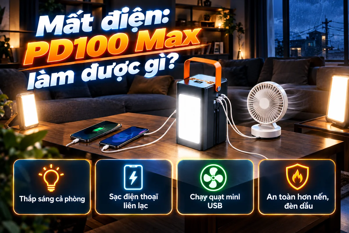 Mất điện: PD100 Max làm được gì? – HubbFast