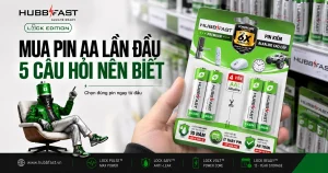 Mua pin AA lần đầu 5 câu hỏi nên biết - vỉ pin HubbFast Premium