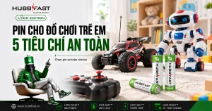 Pin cho đồ chơi trẻ em an toàn - pin AA HubbFast Premium