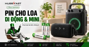 Pin cho loa di động loa kéo mini - pin kiềm HubbFast Premium