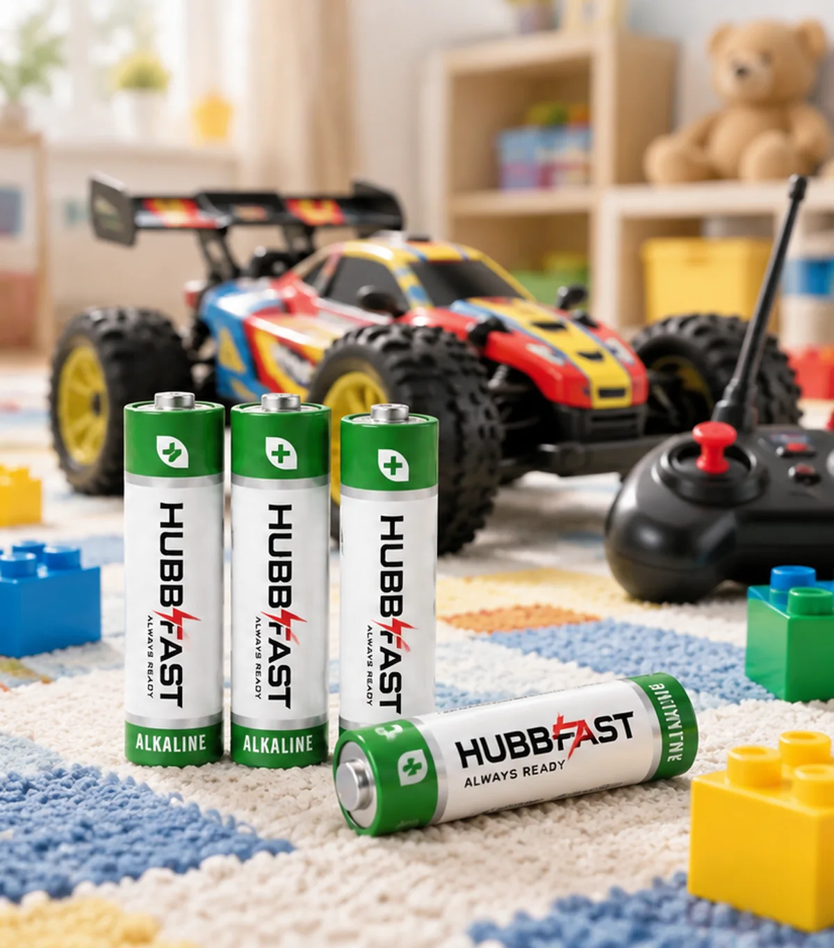 Pin AA HubbFast Premium dùng cho đồ chơi trẻ em an toàn, chống rò rỉ