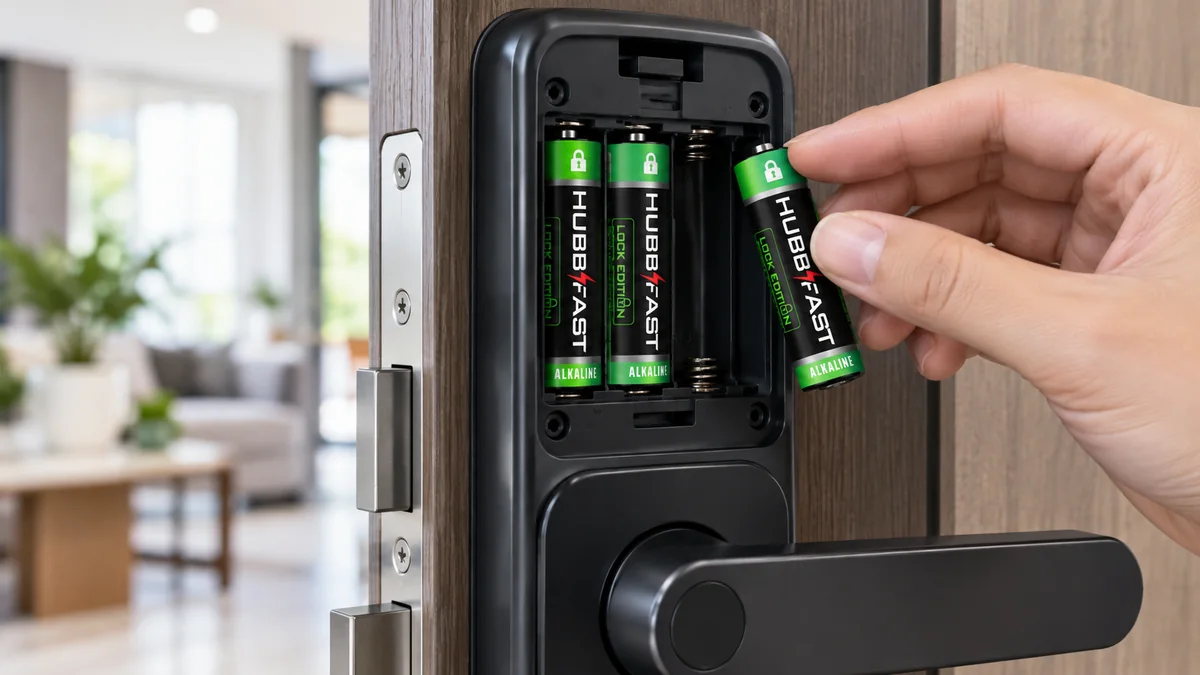 Thay pin AA HubbFast Lock Edition cho khóa cửa thông minh Xiaomi và Aqara