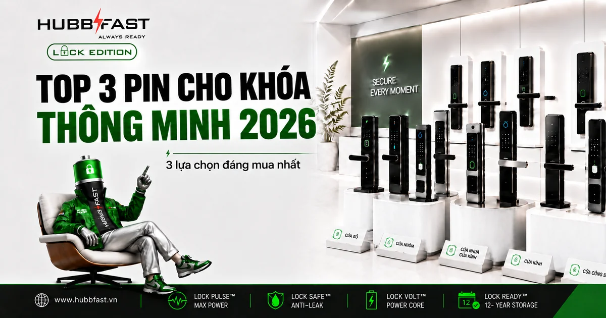 Top 3 pin AA cho khóa cửa thông minh 2026