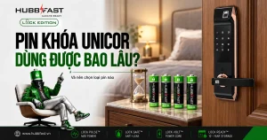 Bìa bài pin cho khóa Unicor dùng được bao lâu — pin AA HubbFast Lock Edition